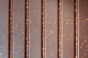 Fototapeta premium Detail of the top part of chocolate with rice