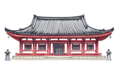Obraz premium Japanese-style 2D illustrator doodle cartoon for floor tiles and wallpaper