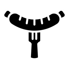 Obraz premium sausage Solid icon