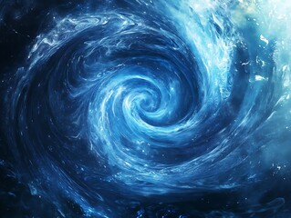 Vortex blue water background poster. Abstract concept banner. 