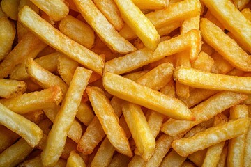 Close-Up of Crispy Golden French Fries