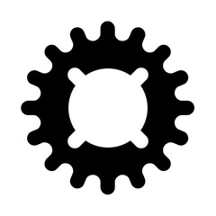 Gearwheel Solid Icon