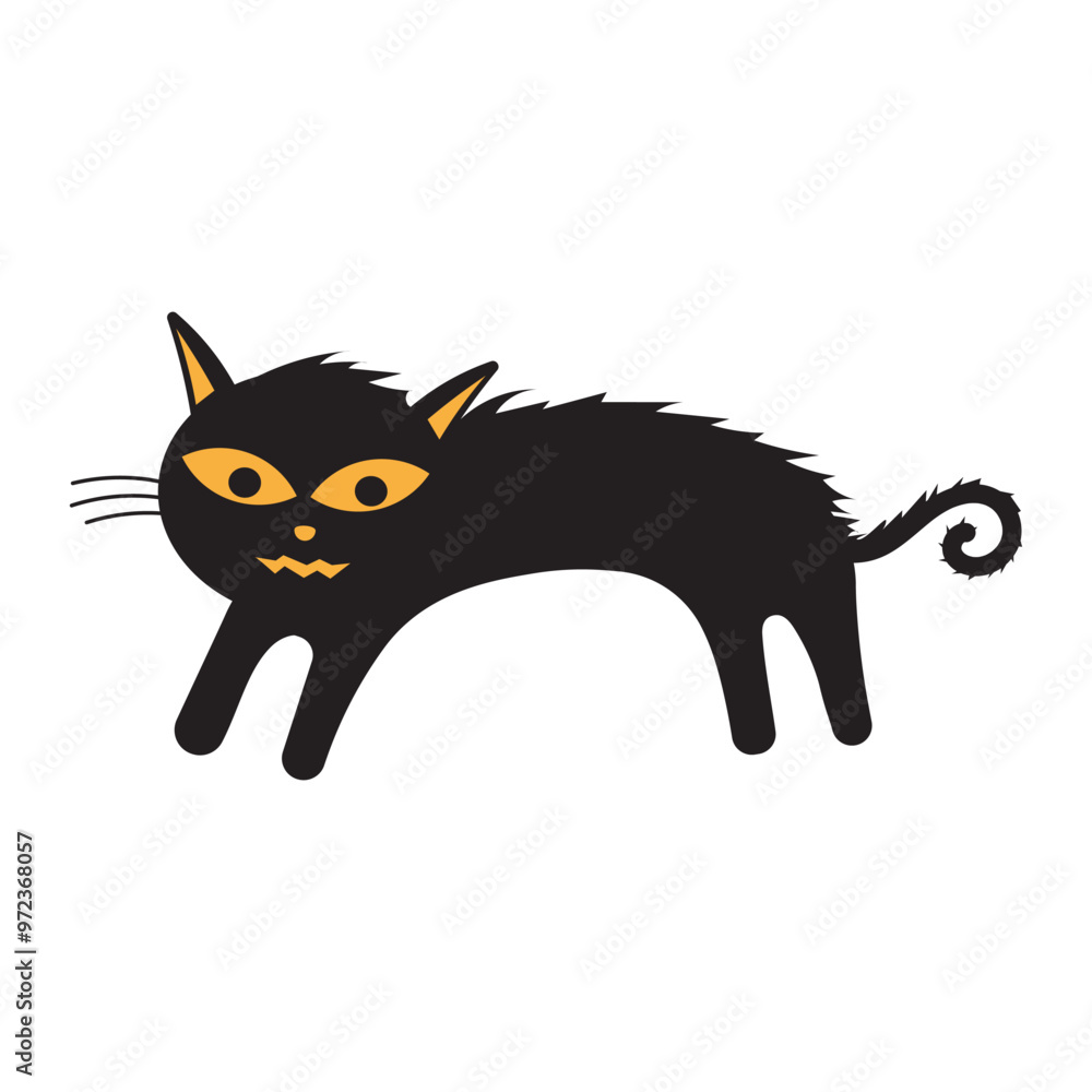 Wall mural halloween cat icon