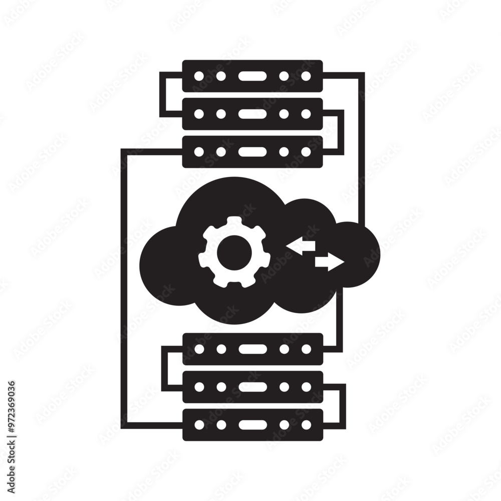 Wall mural cloud computing icon