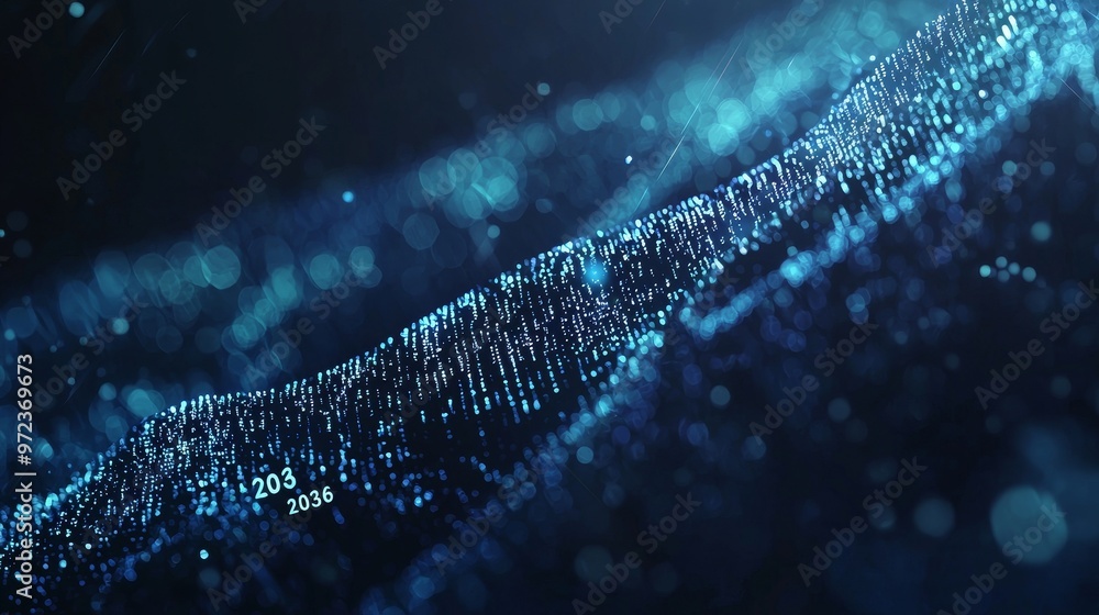 Poster Using particles as well as digital data networks for digital cyberspace