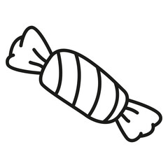 Halloween sweets.Candy for halloween. Halloween holiday.Outline vector illustration.Doodle sketch icon. 