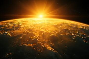 Earth's Golden Dawn from Space