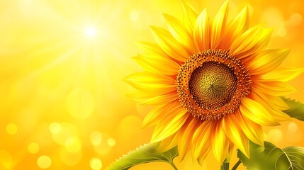 Obraz premium A single sunflower blooms in the sunshine.