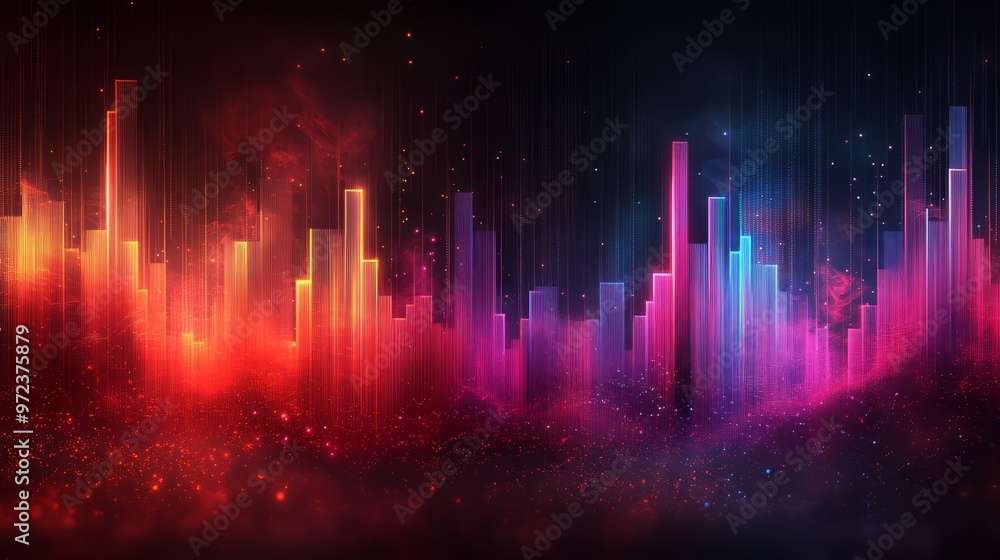 Poster graph changes lines and bar chart with rising lines