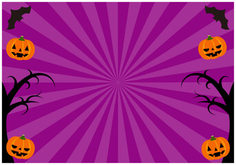 ハロウィンフレーム放射状秋背景20の3