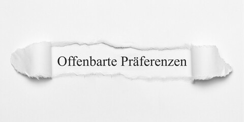 Offenbarte Präferenzen	