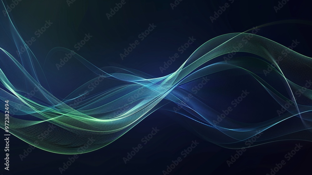 Poster abstract flowing wave patterns create a calming visual, perfect for backgrounds or creative projects