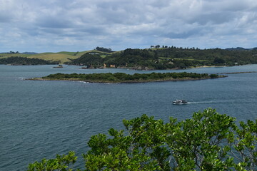 The beautiful beaches and coastal landscapes at the Bay of Islands in New Zealand