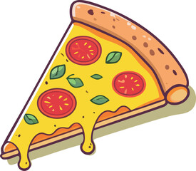 Pizza slice vector illustration