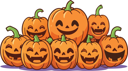 Halloween pumpkin  vector illustration