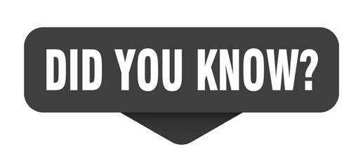 DID YOU KNOW
