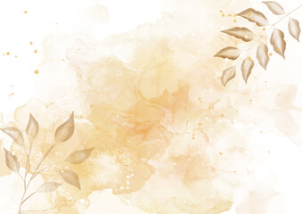 Autumn themed hand painted floral watercolour background design © Kirsty Pargeter