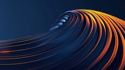 Obraz premium Abstract wave design featuring dynamic lines in vibrant colors. Ideal for modern backgrounds and digital artwork. Product presentation background.