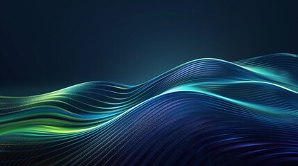 Abstract wave design featuring smooth motion with vibrant colors, ideal for backgrounds, technology, and digital art.