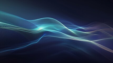 Fototapeta premium Abstract wave pattern in shades of blue, creating a sense of motion and tranquility, suitable for backgrounds and digital art. Product presentation background.