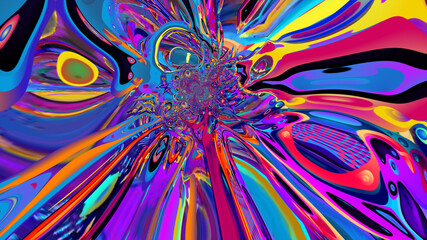 Colorful abstract explosion fluid paint  for music background