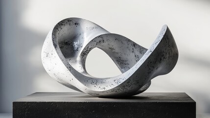 Modern Abstract Sculpture Art Rendering Generative AI