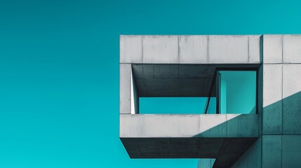 Minimalist Architecture Detail of Geometric Building Generative AI