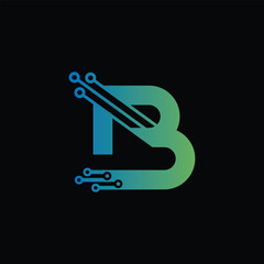 Letter B Tech Logo for Innovative Technology logo design, B tech logo