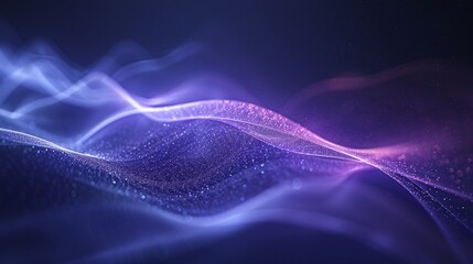 Fototapeta premium Abstract waves in vibrant purple and blue hues, creating a mesmerizing visual experience of motion and light. Product presentation background.