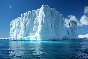 Majestic Iceberg in Pristine Arctic Waters - Nature's Serenity