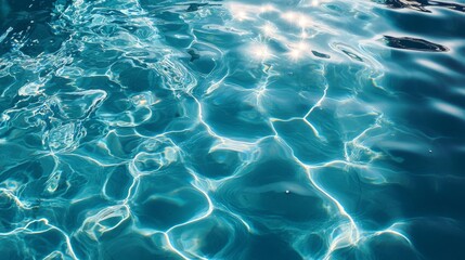 Obraz premium Clear Pool Water for Summer Refreshment Generative AI