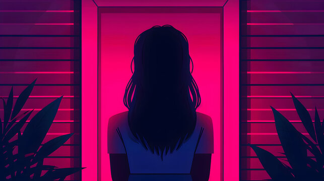 Woman Receiving Parcel From Delivery Man 