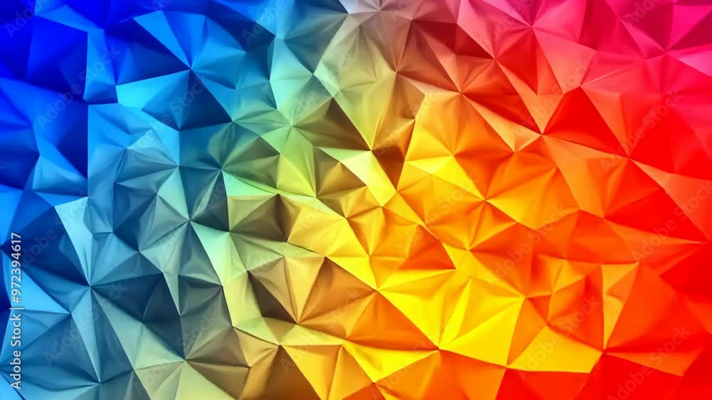 Aufkleber exploring vibrant geometric patterns created with colorful 3d shapes for modern digital art enthusia