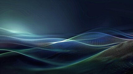 An abstract representation of waves in soothing colors, creating a sense of tranquility and flow in a digital environment. Product presentation background.