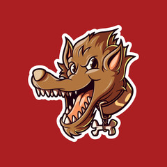 A dog head mascot vector illustration. Team, sports design concept.