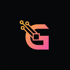 Letter G Tech Logo for Innovative Technology Solutions