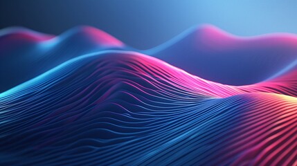 Colorful waves of light create a mesmerizing abstract pattern, evoking a sense of depth and movement in digital design. Product presentation background.