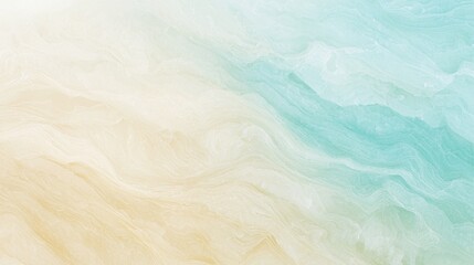 Obraz premium Abstract background resembling fluid acrylic paint mixing in swirls of turquoise and beige, perfect for a design element evoking nature