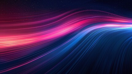 Fototapeta premium Dynamic glowing waves in vibrant colors create an abstract background, perfect for modern designs and digital projects.