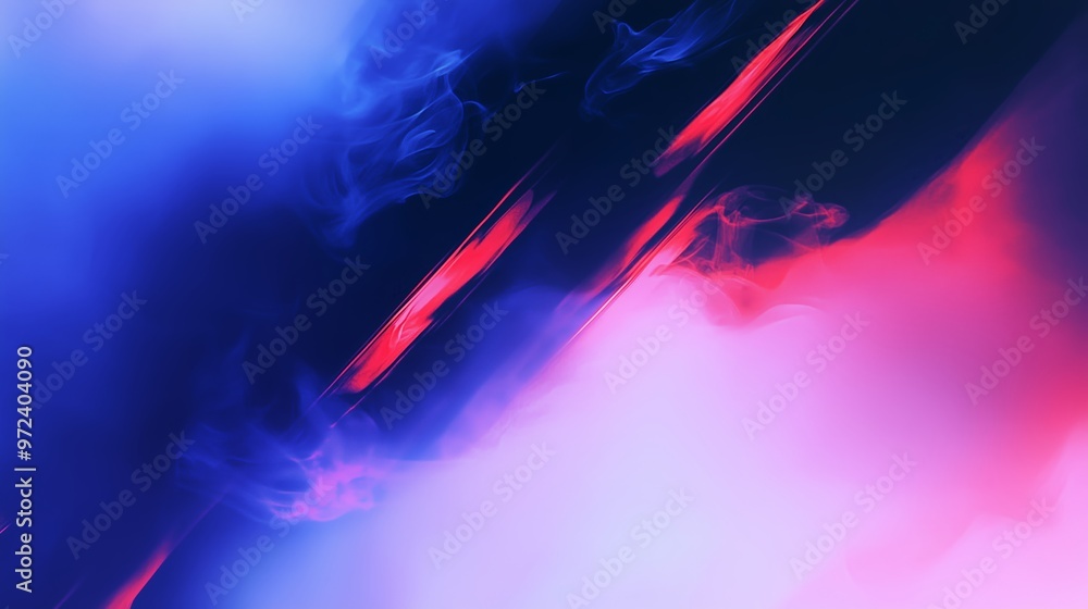 Poster abstract blue and pink smoky texture creating a dramatic visual effect with vibrant colors in a mode