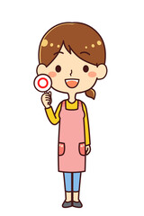保育士　OK　〇　イラスト素材