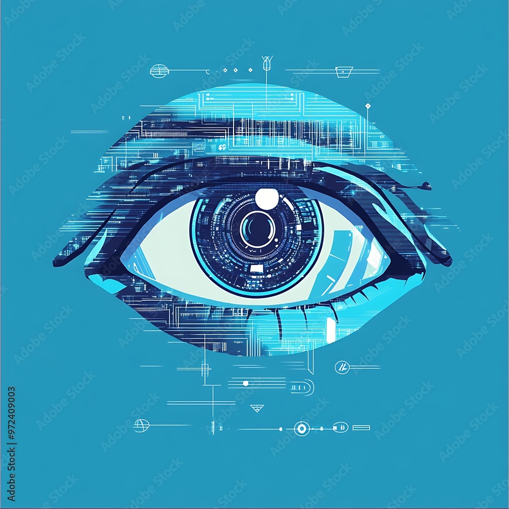 Poster Abstract Digital Eye with Circuitry Pattern
