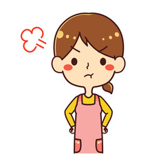 保育士　怒る　イラスト素材