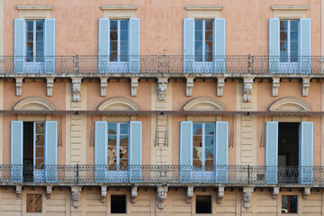 historische Hausfassade in Siena