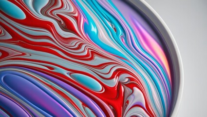 Abstract colorful paint swirls background texture