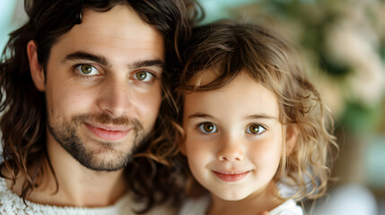 Young Beautiful Happy Family Relaxing Home