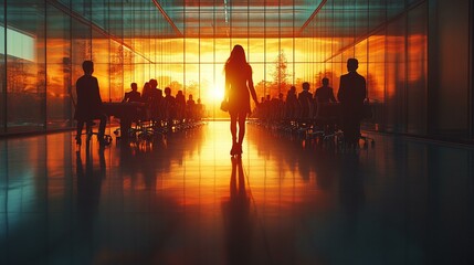 this Global corporation videoconference with diverse colleagues in a modern office setting.