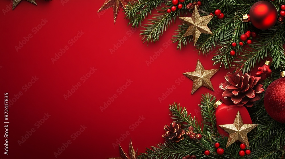 Poster Christmas decor background with place for text