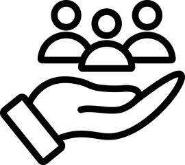 Recruitment Agency Line Icon