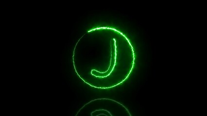 Abstract Neon Font Illustration Background.